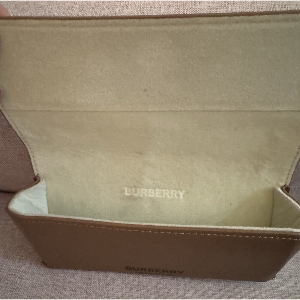 Burberry London England Leather Tan Sunglasses Magnetic Flap Cover Case - Picture 6 of 7